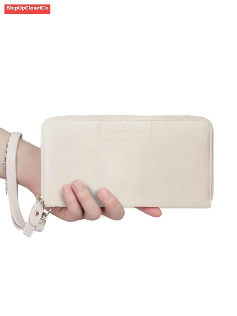 PU Vegan Leather Wristlet Wallet Zip Around Clutch Card Holder Phone Purse